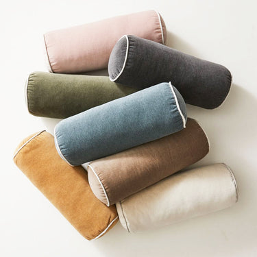 VELVET BOLSTER PILLOW COVER